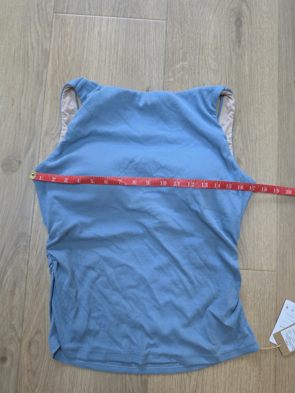 NWT OGL Move Ribbed Built-In Bra Tank Blue Women's Tank Top - Classic Scoop Neck - Picture 4 of 7